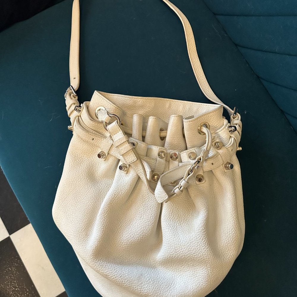 Alexander Wang Diego Studded Bucket Bag in Ivory